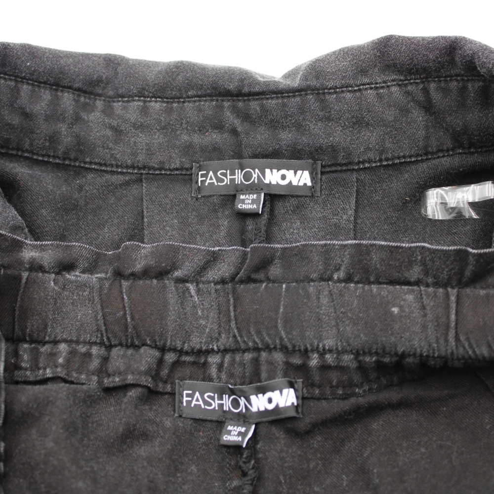 Fashion Nova Willow Washed Short Set – Black (Size Medium) - Picture 7 of 11